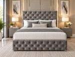 Walsh Divan Bed Set With Tall Button Headboard and Footboard