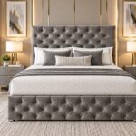 Walsh Divan Bed Set With Tall Button Headboard and Footboard