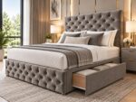Walsh Divan Bed Set With Tall Button Headboard and Footboard - Image 3